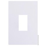 Placa 1 Módulo Vertical com Suporte 4x2 - RECTA BRANCO GLOSS